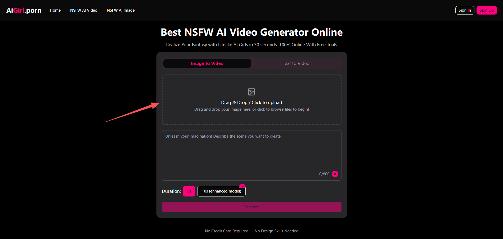 Upload Image/ Enter The Prompt